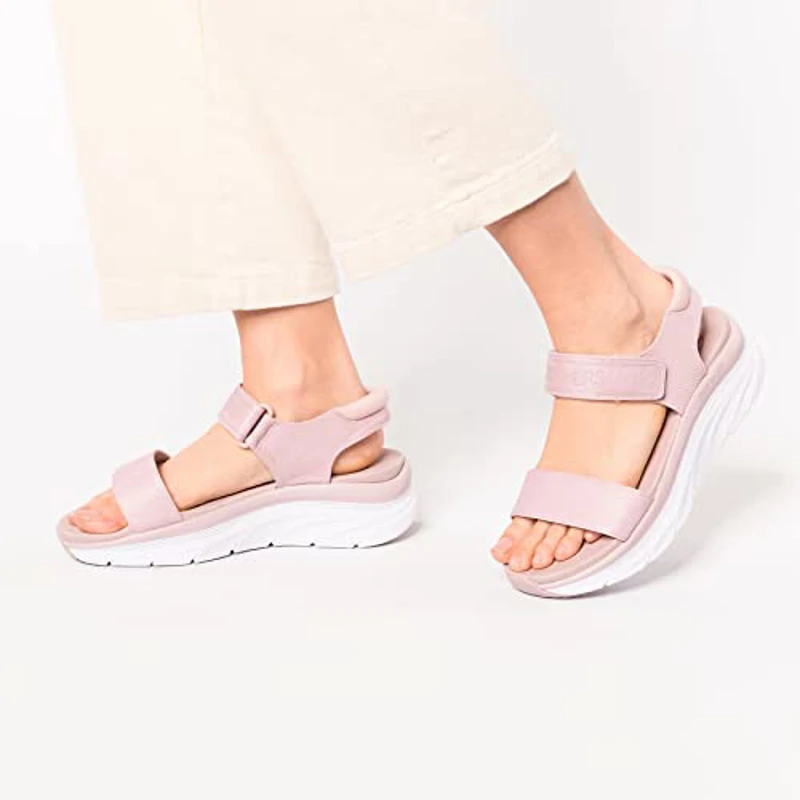 Skechers D'LUX WALKER NEW BLOCK, Sandalias deportivas para Mujer, Blush Mesh, 38 EU - Imagen 2