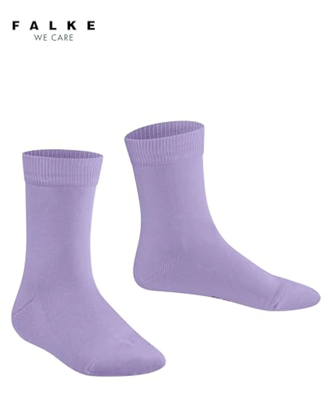 FALKE Family K So algodón sostenible lisos 1 par, Calcetines Unisex niños, Morado Light Lilac 6819, 19-22 - Imagen 3
