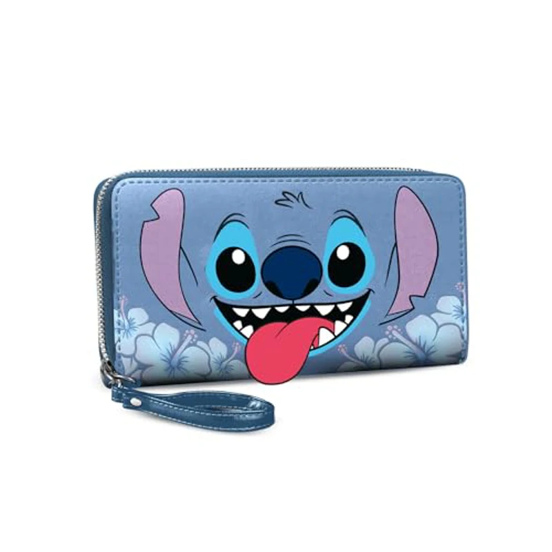 Disney Lilo y Stitch Tongue-Billetero Essential, Azul, 19 x 10 cm - Imagen 1
