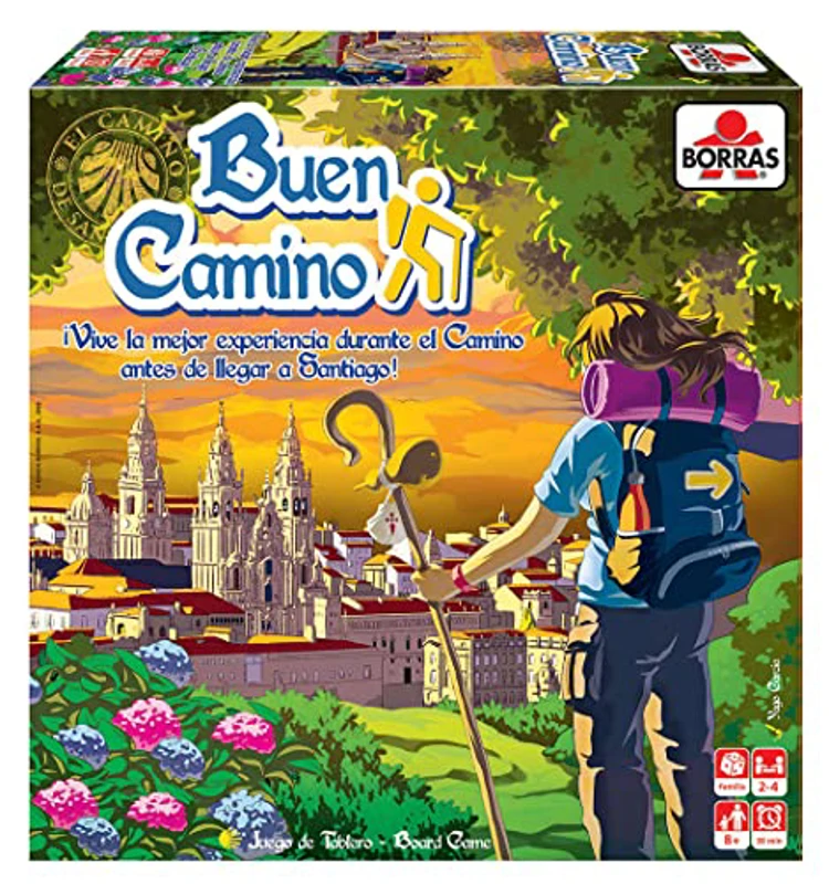 Borras - Juego Tablero El Camino - Consigue cartas de personas, lugares y gastronomía y llega a la Catedral con todos los sellos para ser el ganador con más experiencia - a partir de 8 años (19331) - Imagen 1