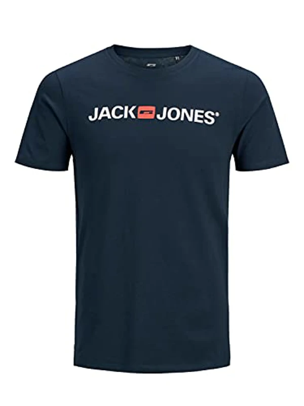 Jack & Jones Jjecorp Logo Tee Ss Crew Neck Noos Pls Camiseta, Navy Blazer, L - Imagen 1
