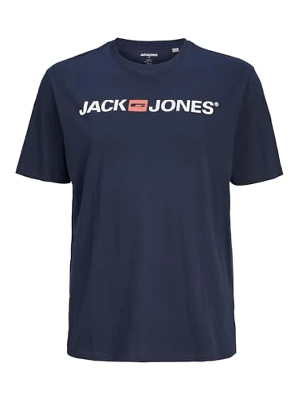 Jack & Jones Jjecorp Logo Tee Ss Crew Neck Noos Pls Camiseta, Navy Blazer, L - Imagen 2