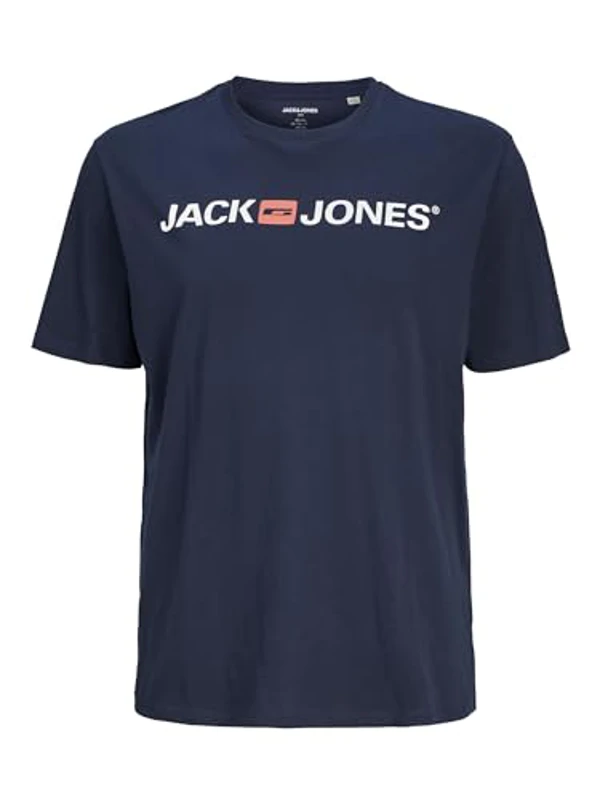 Jack & Jones Jjecorp Logo Tee Ss Crew Neck Noos Pls Camiseta, Navy Blazer, L - Imagen 3