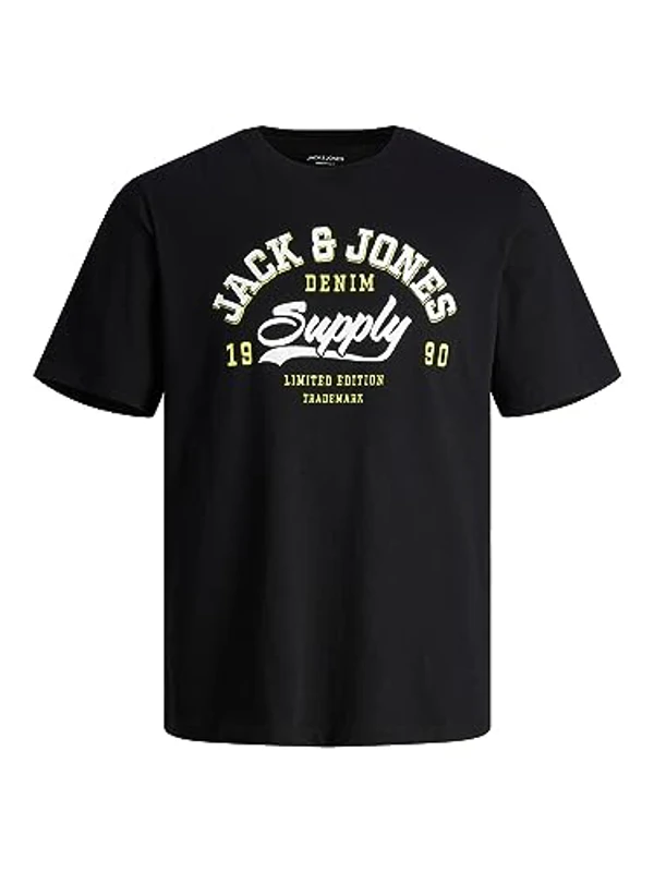 Jack & Jones Jjelogo Tee Ss O-neck 2 Col Ss24 Sn Camiseta, Black, S Hombre - Imagen 1