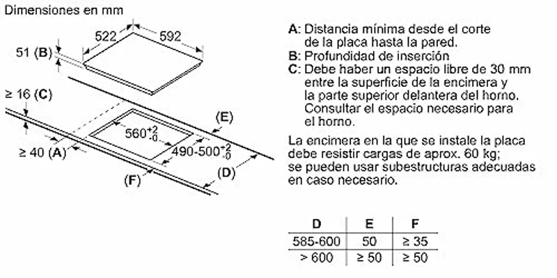 BALAY - Placa de Inducción, 60 cm, 3 fuegos, Zona gigante de 28 cm, Función Sprint, Control Tactil y Programable, Negra, 3EB965LR - Imagen 2