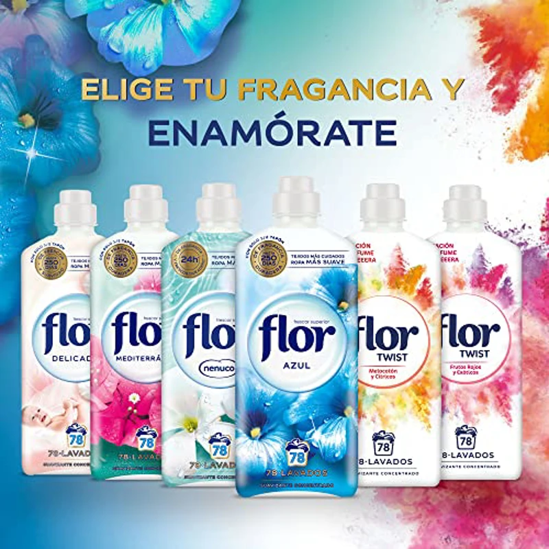Flor - Suavizante para la Ropa Concentrado, Aroma Azul - 59 Dosis - Imagen 2
