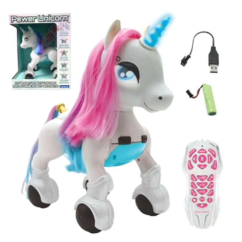 LEXIBOOK Power Unicorn® - Mi Robot Unicornio Inteligente para Entrenar programable con Control Remoto, función de Entrenamiento y Control gestual, Baile, música, Efectos Luminosos, Recargable - UNI01 - Imagen 1