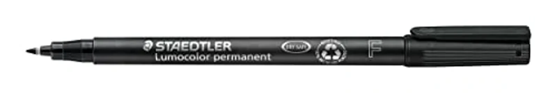 Staedtler Lumocolor 318-9 BKDA. Rotulador de punta fina de color negro. Blíster con 1 marcador con punta F. - Imagen 3