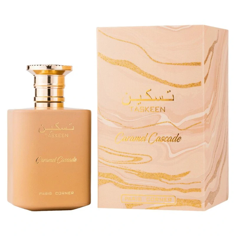 Perfume Árabe 100% Original Taskeen Caramel Cascade: Una Fragancia Unisex de Paris Corner que Une la Dulzura del Caramelo con la Elegancia Oriental - Imagen 1