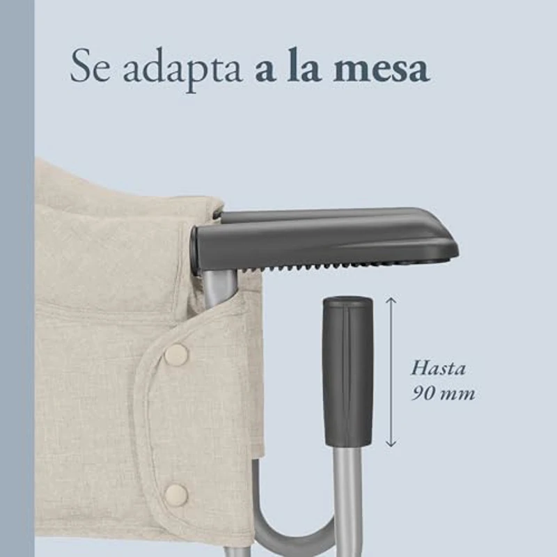Inglesina Fast, Asiento de Mesa Plegable, Beige (Desert Beige), Fácil de Transportar, Lavable, Instalación Segura, Hasta 15 kg, 35 x 27 42 cm - Imagen 3