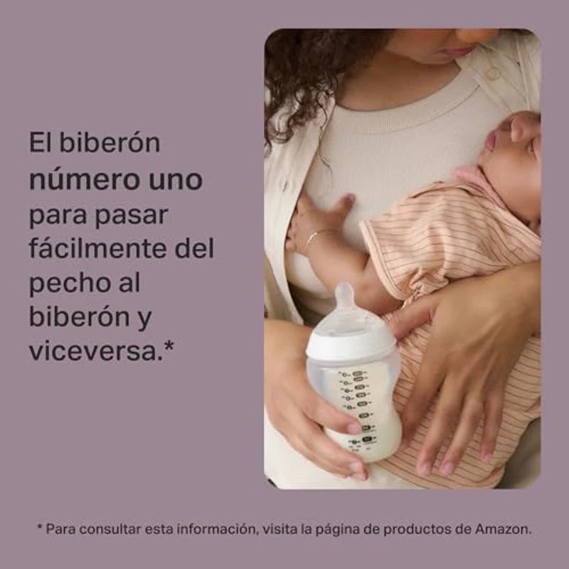 Tommee Tippee Biberones, biberón anticólicos Natural Start, 340 ml, con tetina anatómica para un agarre natural, válvula anticólicos, pack de 2 - Imagen 3