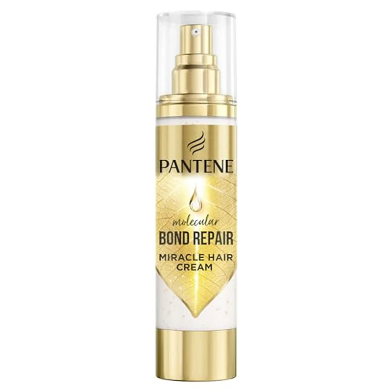 Pantene Molecular Bond Repair Crema Sin Aclarado 90ml. Tratamiento Capilar con Fórmula Pro-V Concentrada para Todo Tipo de Pelo Dañado. Nutre, Fortalece, Suaviza el Cabello. Repara Puntas Abiertas - Imagen 1