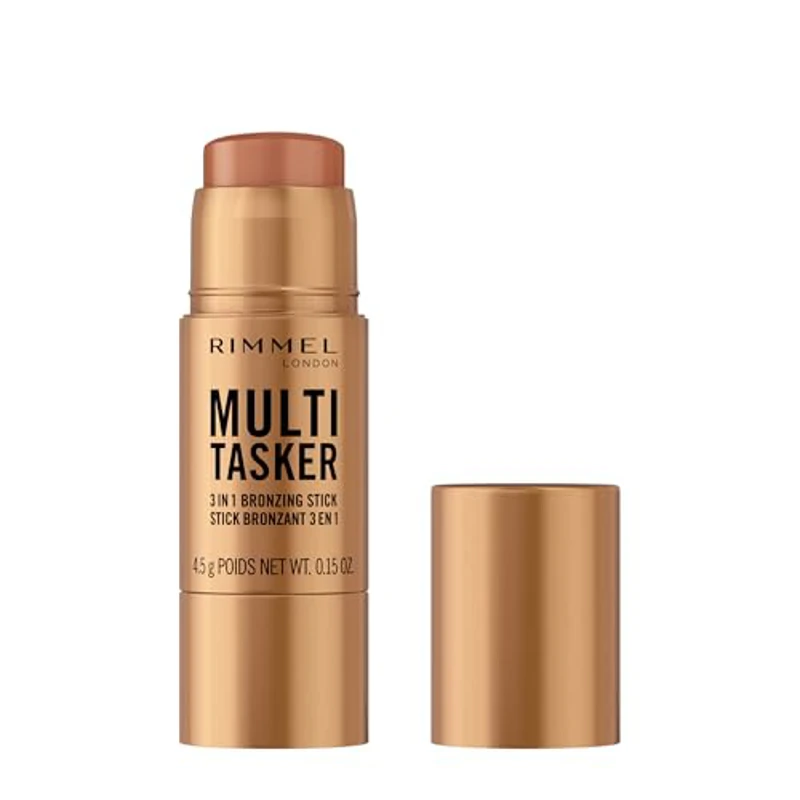Rimmel London | Multitasker Bronzing Stick | Tono Medium 002 | Efecto bronceado glow | 4,5g - Imagen 1