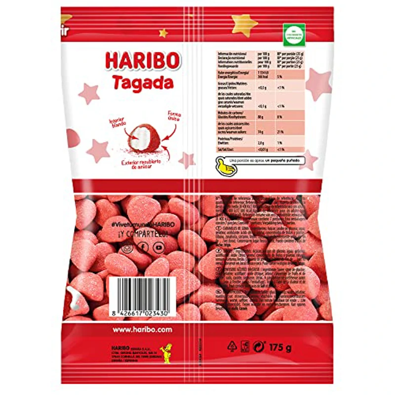 HARIBO Tagada Original, Fresa, 175 Gramos - Imagen 2