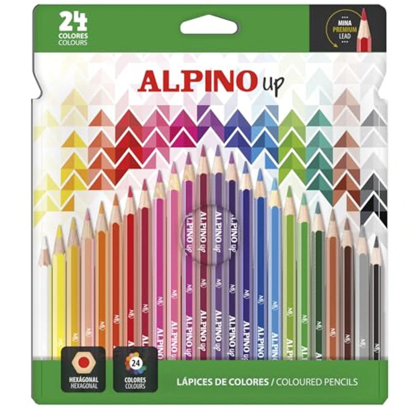 Alpino - Estuche de 24 Lápices de Colores Extra Cubrientes | Lápices con Pigmentos Intensos | Material Escolar y de Bellas Artes | Colores Vivos y Resistentes - Imagen 1