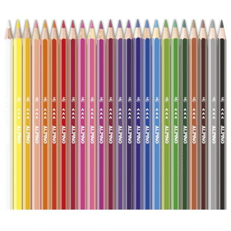 Alpino - Estuche de 24 Lápices de Colores Extra Cubrientes | Lápices con Pigmentos Intensos | Material Escolar y de Bellas Artes | Colores Vivos y Resistentes - Imagen 2