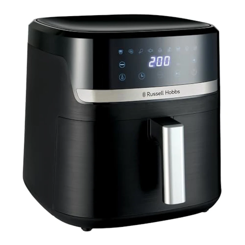 Russell Hobbs Freidora de Aire, Air Fryer, Freidora sin Aceite 8,3 L, XXL [tamaño compacto, bajo nivel ruido, pizzas de 26 cm] Satisfry (piezas aptas lavavajillas, pantalla táctil, grill) 27632-56 - Imagen 1