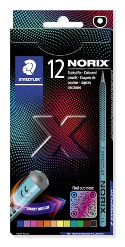 STAEDTLER Lápices de colores NORIX 12 colores surtidos, 12 unidades, 186 C12 - Imagen 1