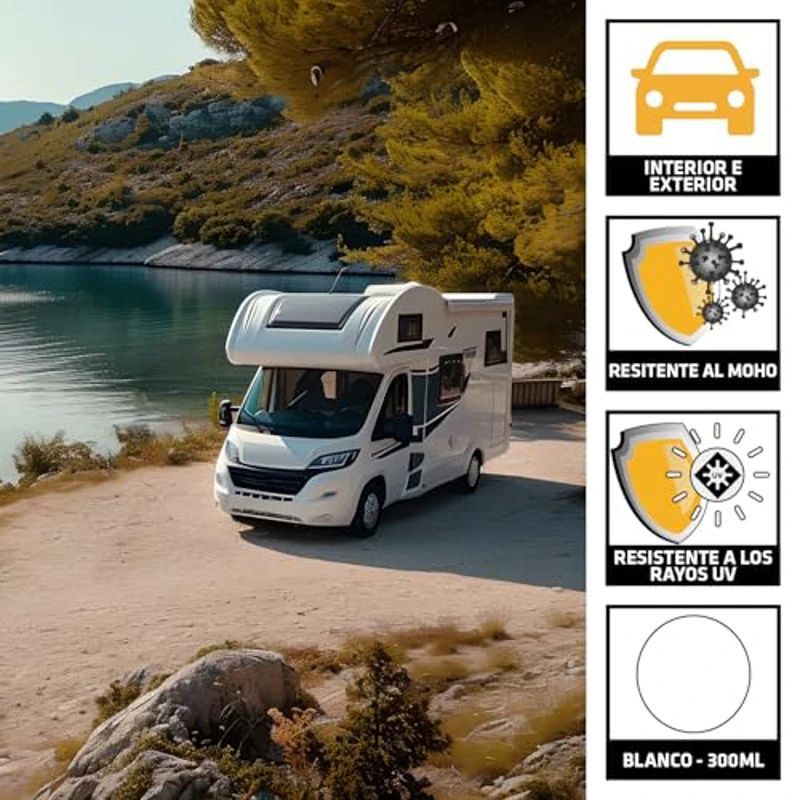 SIKA - Adhesivo/sellador - Sikaflex 522 blanco - Para juntas de caravanas y autocaravanas - Interior y exterior - Resistencia a la intemperie - 300 ml - Imagen 3