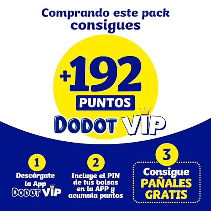 Dodot Pañales Bebé Sensitive, Talla 4 (9-14 kg), 192 Pañales + 4 Pants de Regalo, Hasta 12 h De Protección Antifugas y Cuidado de la Piel, Pack Mensual - Imagen 2
