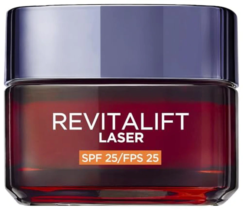 L'Oréal Paris Revitalift Láser Triple Acción Crema de Día Nº1 Anti-Edad Protección Solar SPF25 con Pro-Retinol, Ácido Hialurónico y Vitamina Cg. Reduce Arrugas, Reafirma y Reduce Manchas Oscuras, 50ml - Imagen 1