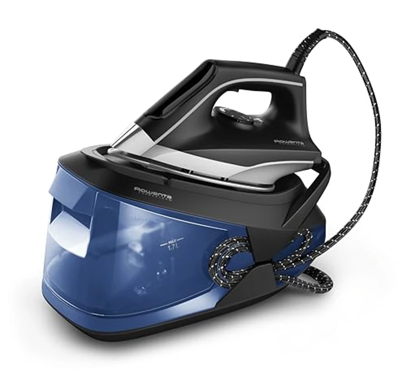Rowenta Centro de planchado Turbosteam - Potencia 2600W, salida vapor 120g/min, golpe vapor 350g/min, modo Eco, suela MicroSteam400 láser, depósito extraíble XL 1,7L - Imagen 1
