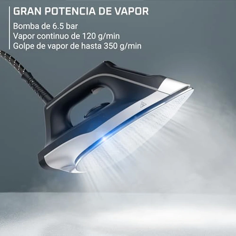 Rowenta Centro de planchado Turbosteam - Potencia 2600W, salida vapor 120g/min, golpe vapor 350g/min, modo Eco, suela MicroSteam400 láser, depósito extraíble XL 1,7L - Imagen 2