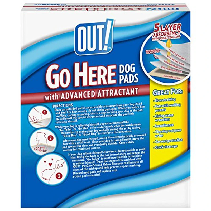 OUT! PetCare out IR aquí Almohadillas de Entrenamiento para Perros (Pack de 100) - Imagen 2
