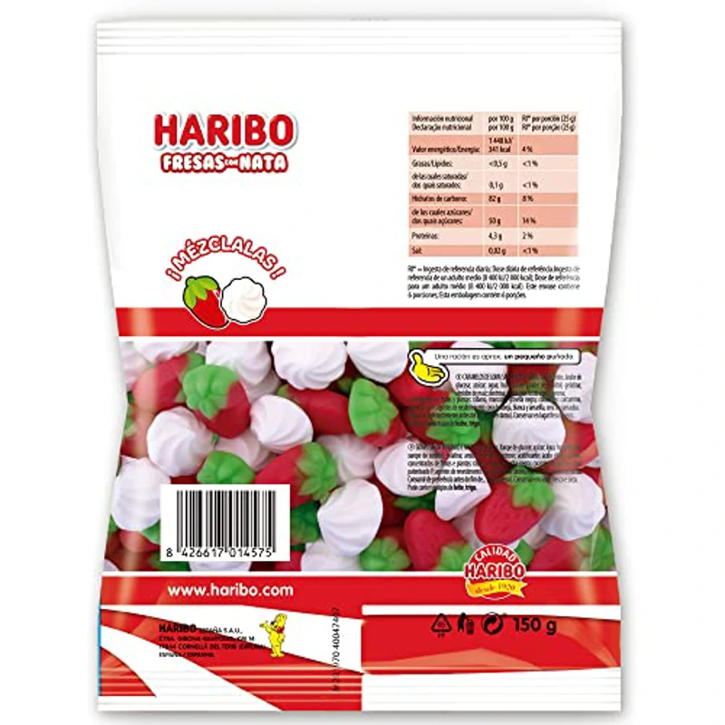 Haribo Fresas con Nata, 1 x 150g - Imagen 2