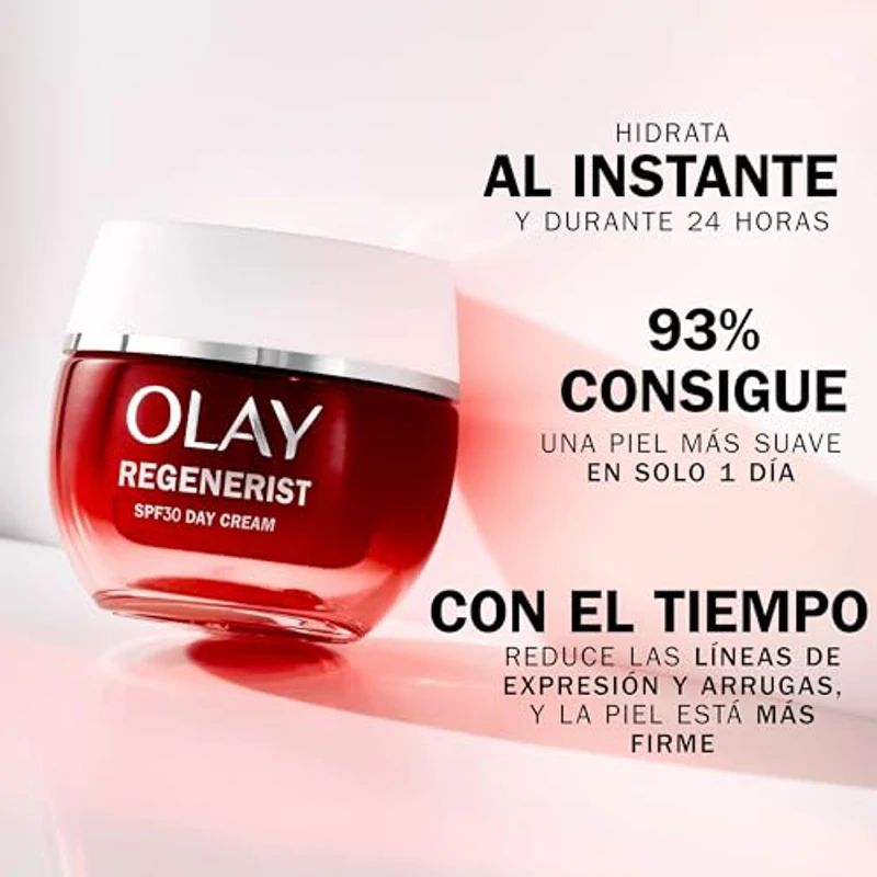 Olay Regenerist Crema Facial de Día SPF30 50ml Y Olay Retinol24 Crema De Noche 50ml. Pack De 2 Cremas Hidratantes Antiarrugas. Piel Más Firme Y Suave - Imagen 3
