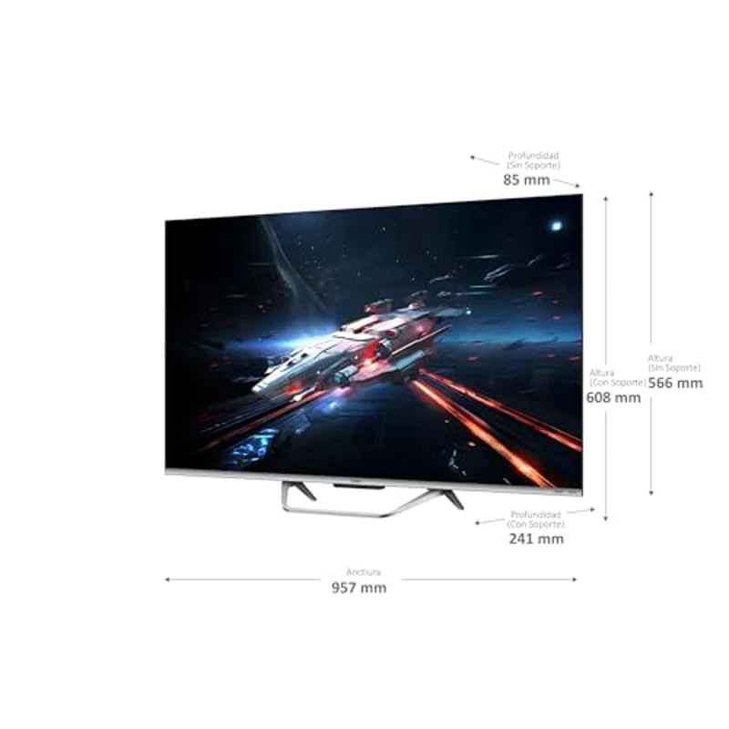 Haier QLED 4K UHD H43Q800UX, 43", Smart TV, Google TV, Dolby Atmos y Dolby Vision, HDR 10, Smart Remote Control, Google Assistant, Bluetooth 5.1, DBX TV, HDMI 2.1 x 4, Sin Marcos, 2024 - Imagen 2