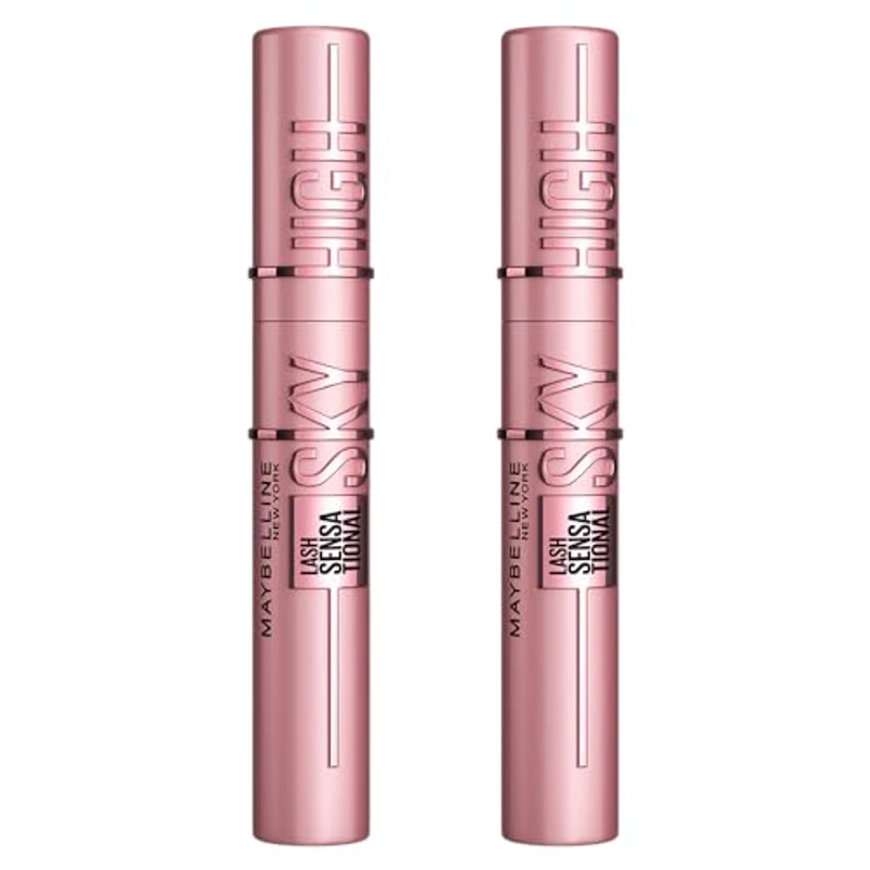 Maybelline New York, Pack duo de maquillaje: x2 Máscara de pestañas Lash Sensational Sky High, Tono Negro - Imagen 1