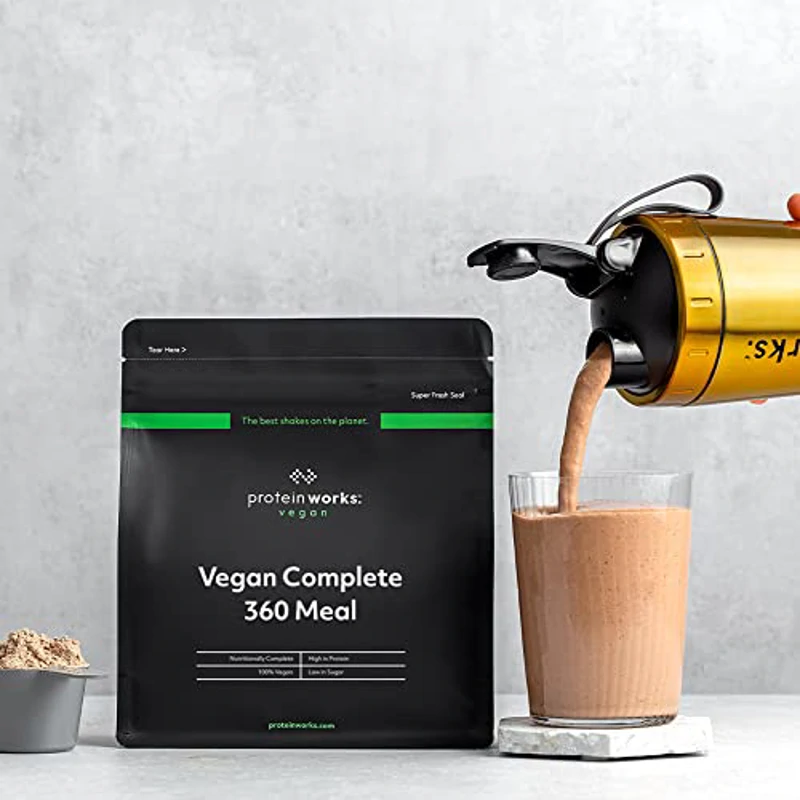 THE PROTEIN WORKS Complete 360 ​​Meal | Brownie de Chocolate con Menta| Nutricionalmente Equilibrado | 100% vegano | Comida rápida y asequible | 500g - Imagen 2
