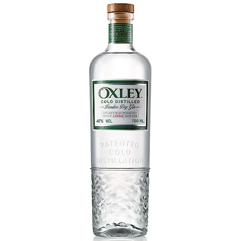 Oxley Ginebra Premium en Pequeños Lotes, 47 % ALC, 70 cl/700 ml, Destilada Artesanalmente en Frío a Temperaturas Bajo Cero para Resaltar la Frescura de los Botánicos - Imagen 1