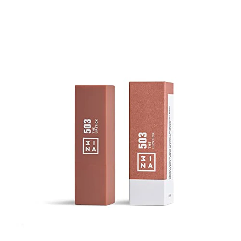3INA MAKEUP - The Lipstick 503 - Nude - Labial Nude Cremoso - Barra de Labios Mate con Vitamina E y Manteca de Karité de Alta Pigmentación con Olor a Vainilla - Vegan - Cruelty Free - Imagen 3