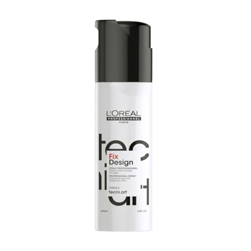 L'Oréal Professionnel, Spray de alta fijación para el pelo, Acabado brillante de aspecto natural, Fix Design, TECNIART, 200ml - Imagen 1