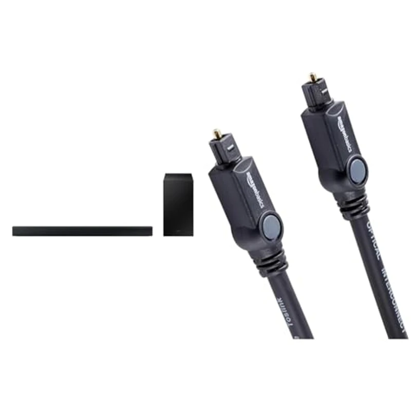 Samsung Barra de Sonido HW-C430/ZF - Subwoofer inalámbrico Incluido, Dolby Digital 2.1, Modo Juego & Amazon Basics - Cable óptico de Audio Digital Toslink (1 m), para Televisión, Negro - Imagen 1