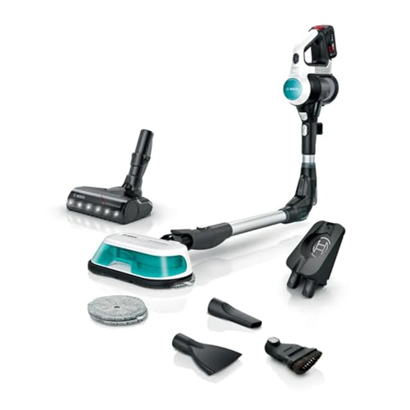 Bosch, aspirador sin cable 2en1, Unlimited 7 ProHygienic Aqua, cepillo 2en1 DynamicAqua, cepillo convencional, blanco, BCS71HYG2 - Imagen 1