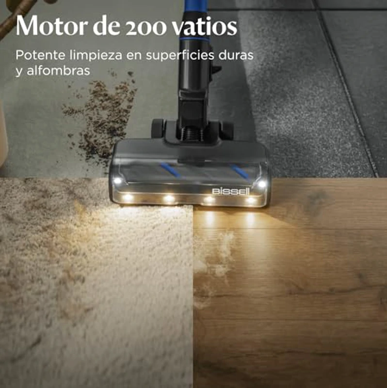 Bissell PowerClean FurFinder, Aspiradora sin Cable, Motor 200W, Aspiradora Escoba, Luces FurFinder, Rodillo antienredos, autosoportado, Filtro HEPA, 2000 mAh batería extraíble, 40 min, 4089N - Imagen 3