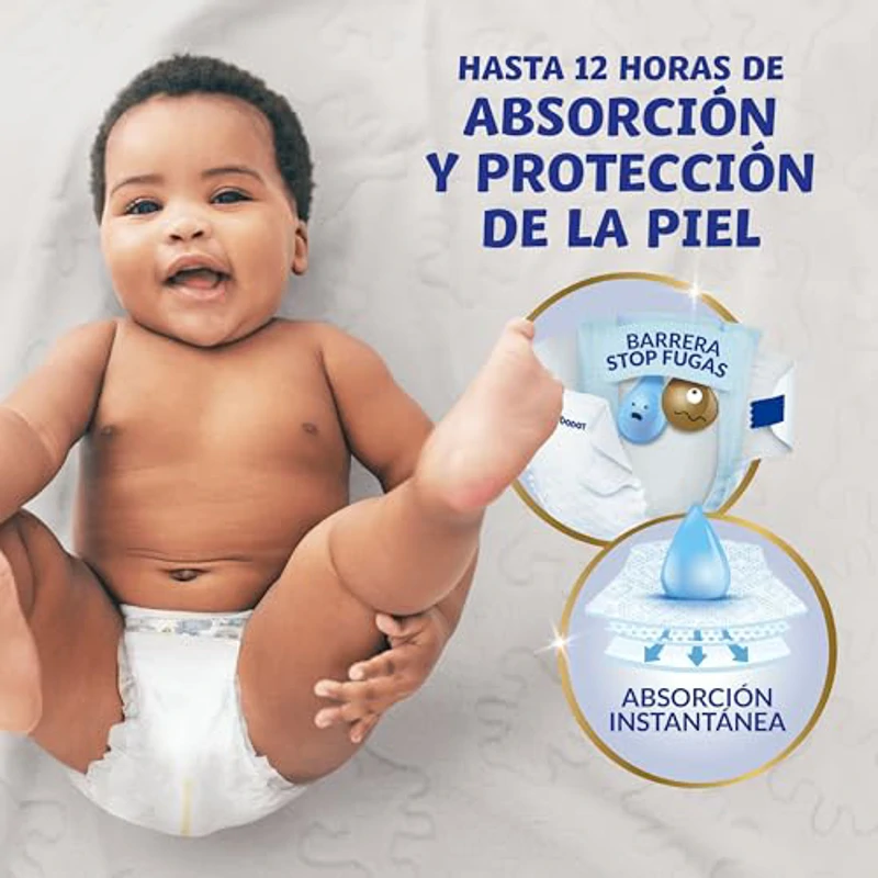 Dodot Pañales Bebé Sensitive, Talla 2 (4-8 kg), 240 Pañales + Regalo de 40 Toallitas Aqua Pure 99% Agua, Hasta 12 h De Protección Antifugas y Cuidado de la Piel, Pack Mensual - Imagen 3