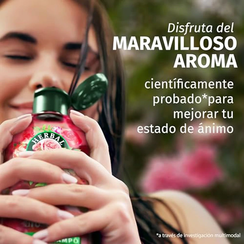 Herbal Essences Champú Aroma A Rosas 2x350ml + Mascarilla 500ml. Ayuda A Suavizar E Hidratar El Pelo Seco. Con Esencia De Rosas. De Origen Natural* - Imagen 3