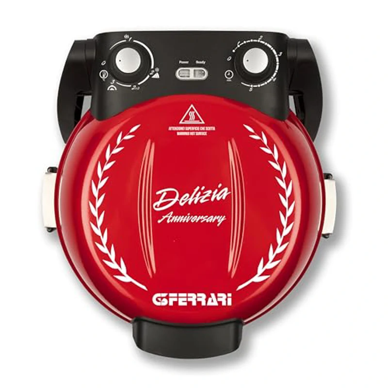G3 Ferrari G1017702 Delizia Aniversary - Horno para pizza (1200 W, 400 °C, edición limitada, aniversario, 3-5 minutos, incluye libro de recetas) - Imagen 1