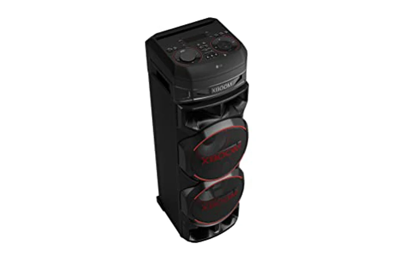 LG XBOOM RNC9, Altavoz de Gran Potencia, Bluetooth, USB, Funciones DJ, Karaoke, Iluminación LED Multicolor, Amplia Conectividad, 4 Altavoces, Color Negro - Imagen 3