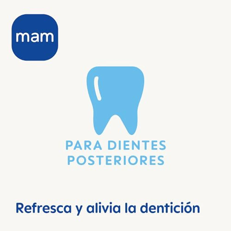 MAM Mordedor, a partir de 4 Meses, Alivio Instantáneo a la Dentición de los Dientes Posteriores, con Agua para Refrescar, Ligero y Fácil de Agarrar, Fácil de Limpiar, Neutro, Pack de 1 - Imagen 2