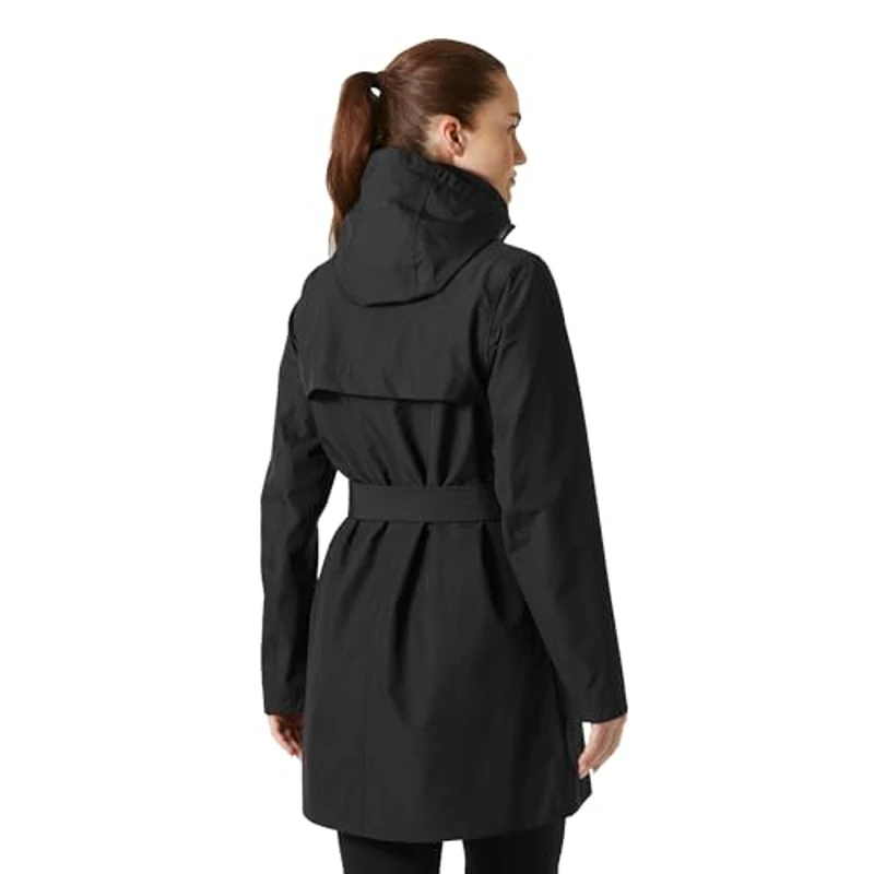 Helly Hansen Women's Welsey II Insulated Waterproof Trench Coat, Black, X-Large - Imagen 2