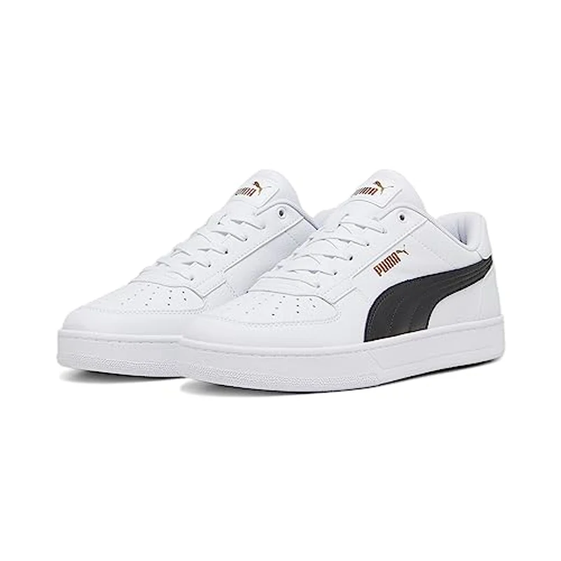 PUMA Caven 2.0, Zapatillas Unisex adulto, Puma White-Puma Black-Gold, 37 EU - Imagen 2