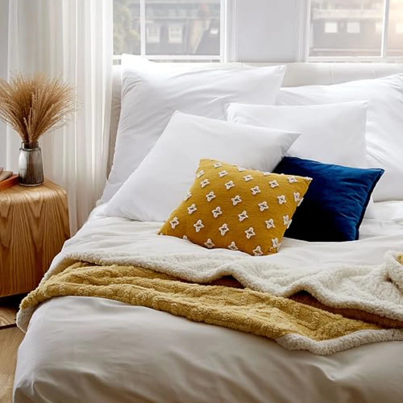 Sonive Protector de Almohada hipoalergénico, Blanco, 65 x 65 cm x 2 - Imagen 3