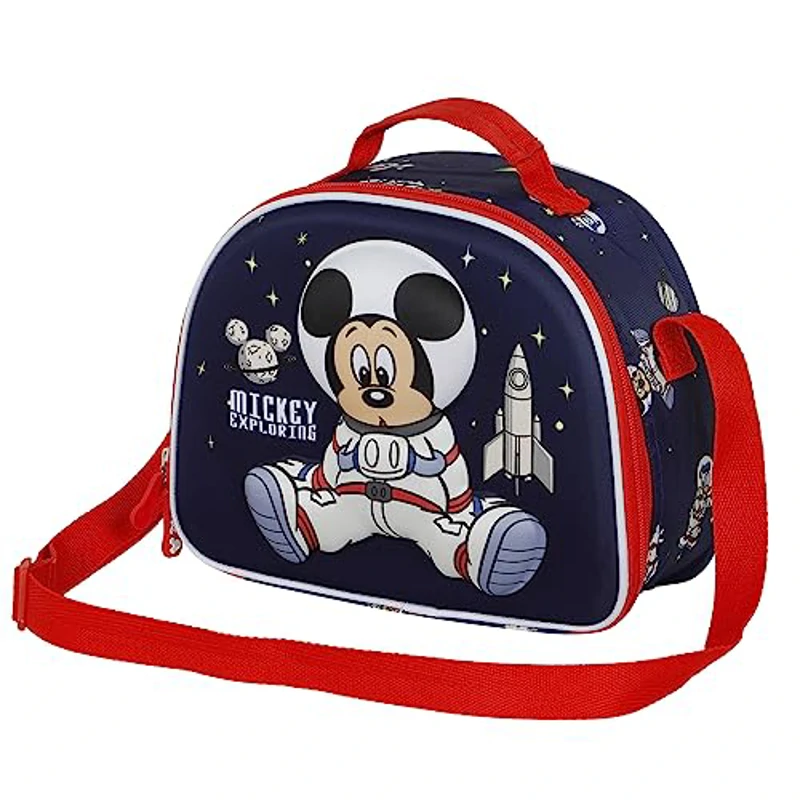 Disney Mickey Mouse Astronaut-Bolsa Portamerienda 3D, Azul, 25.5 x 20 cm - Imagen 1