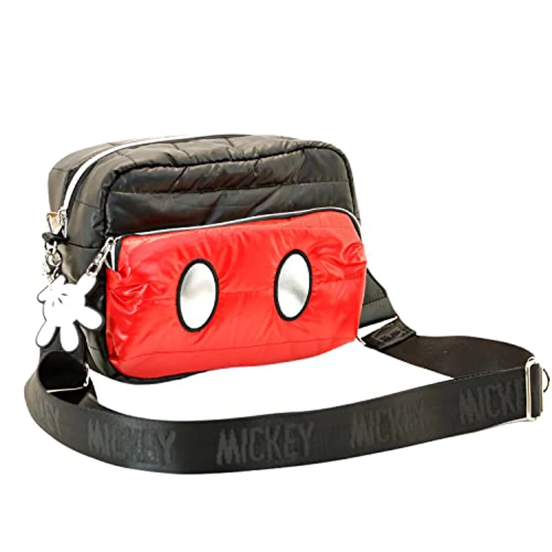 Disney Mickey Mouse Air-Bolso IBiscuit Padding, Negro, 23 x 16 cm - Imagen 1
