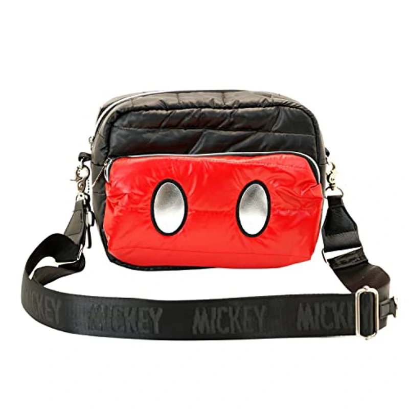 Disney Mickey Mouse Air-Bolso IBiscuit Padding, Negro, 23 x 16 cm - Imagen 2